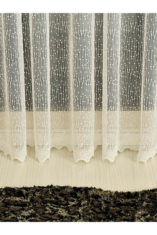 Eco 8020 Patterned 1 to 2.5 Medium Pleated Tulle Curtain
