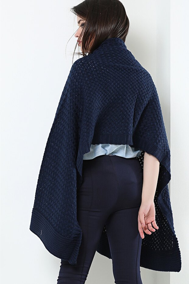 Kalın Sepet Örgü Şal - 4