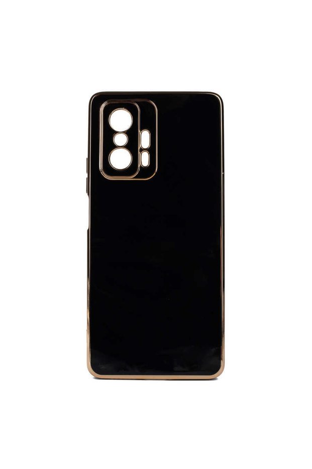 Xiaomi Mi 11t 5g Case Silicone Cover with Camera Protection Gold Edge