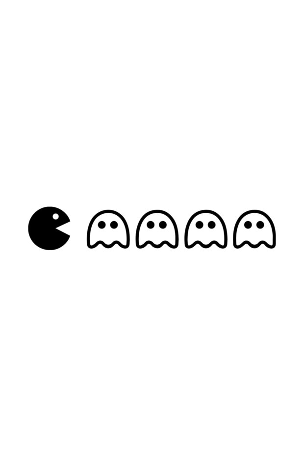 Pacman Motorcycle, Helmet, Laptop, Auto Sticker 17x4 Cm
