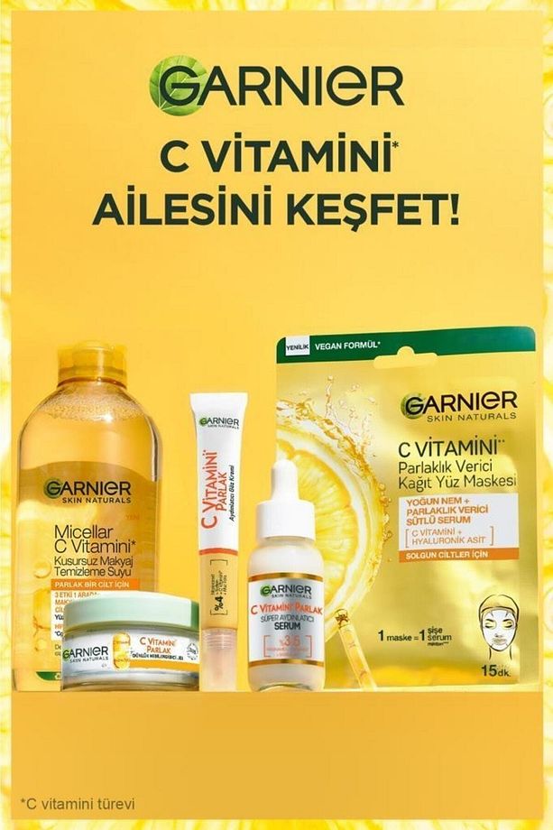 Orjinal Yeni Ürün Vegan Formül C Vitaminli Gözçevresi Kremi Parlak Aydınlatıcı Garnir 15ml - 6