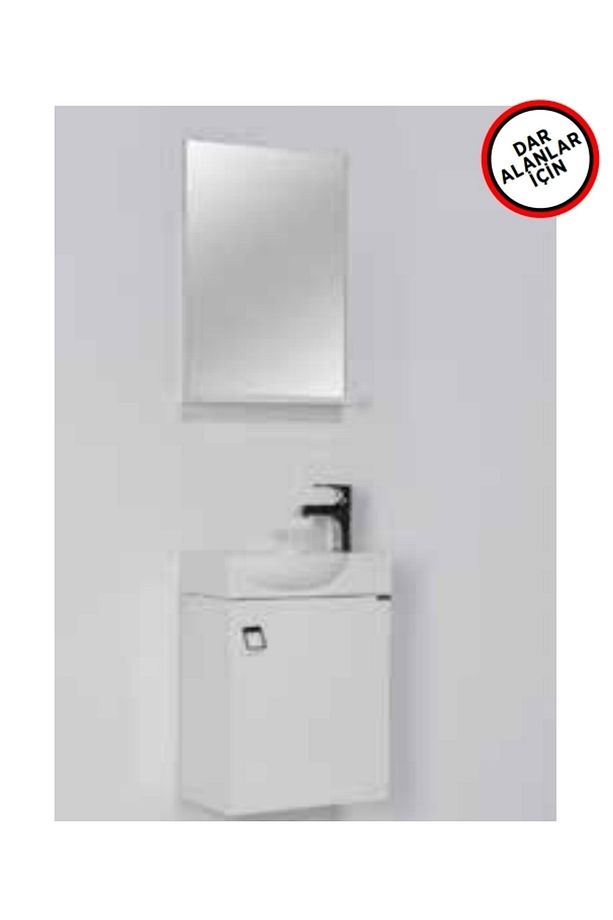 Akçelik Yapı 45 Cm Dar Alan Hilton Banyo Dolabı - 1