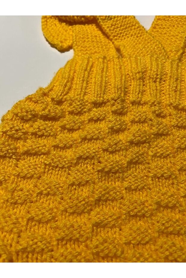 El Örgüsü Bebek Örme Tulum - 6