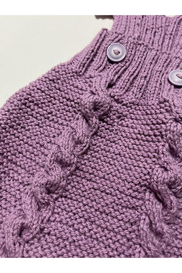 El Örgüsü Bebek Örme Tulum - 3