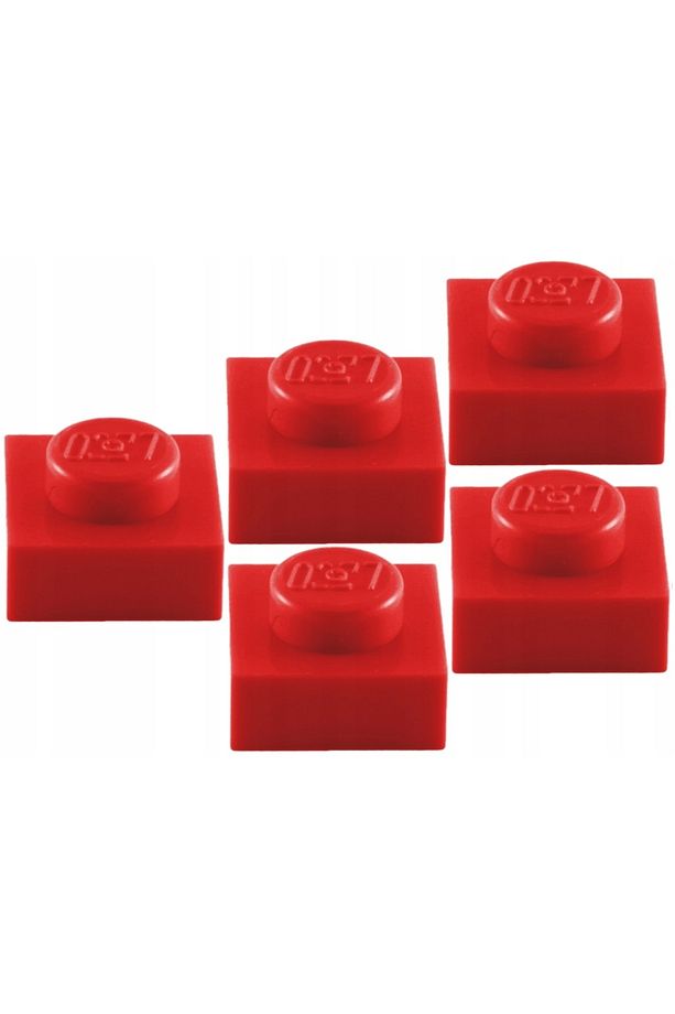 Moc Custom Aksesuar Creator Plate 1 X 1 Düz Tuğla Kırmızı 6 Adet Gönderilecek - 1