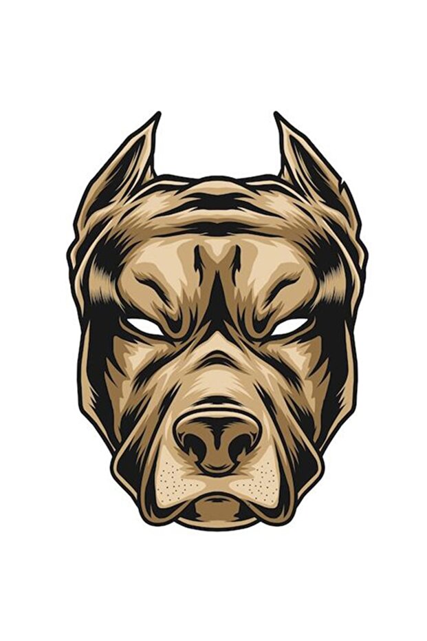 Pitbull Hard Window Sticker - Car, Motorcycle, Helmet, Laptop, 13X10 cm