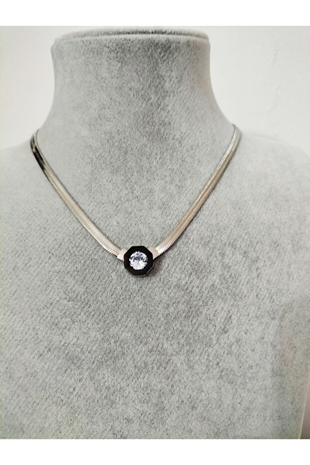 Women's Cagla Şikel Model Steel Necklace