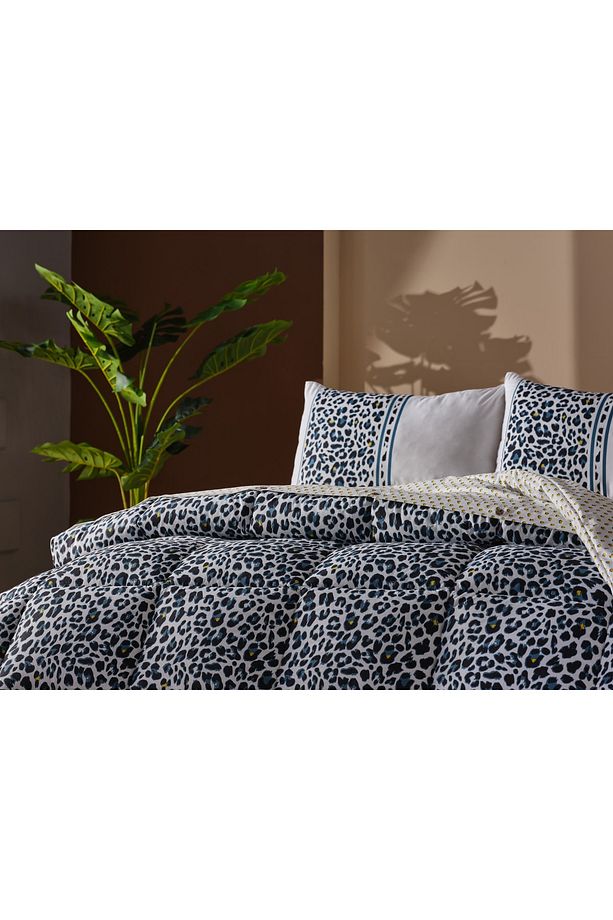 Festival Deluxe Uyku Seti Leopar Tek Kişilik - Mavi - 3