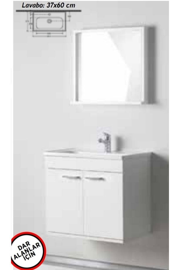 Akçelik Yapı 60 Cm Dar Alan Için Hilton Banyo Dolap - 1