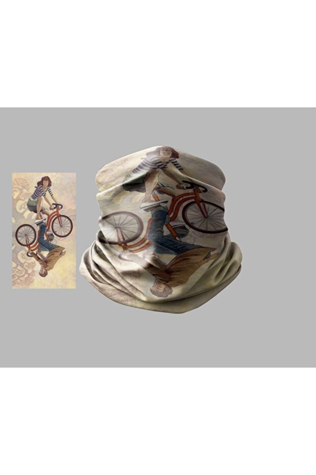 Bicycle Designed Biker Multi-Purpose Outdoor Neck Collar Unisex Bandana