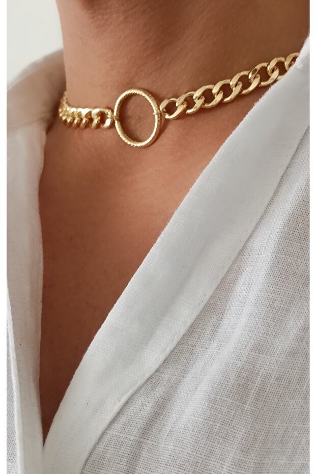 قلادة حلقة سلسلة سميكة - 1