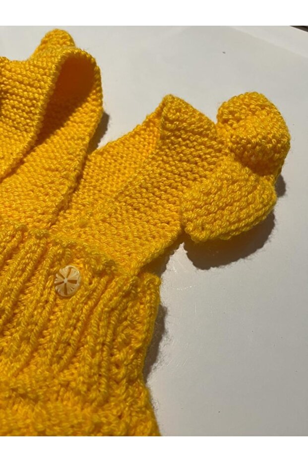 El Örgüsü Bebek Örme Tulum - 3