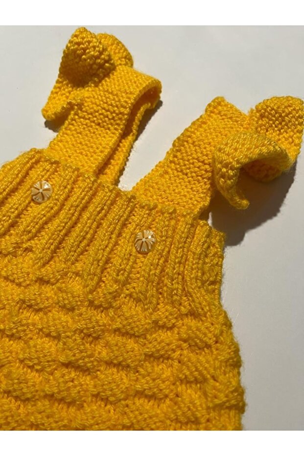 El Örgüsü Bebek Örme Tulum - 7