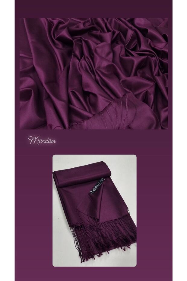 Ipek Şal % Yüz Ipek - Mürdüm - 1