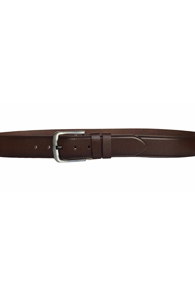 %100 Hakiki Deri 2'li Set 4.5 Cm Tek Parça Kot,spor Kemer Siyah, Kahverengi=2li.127-128 - 7