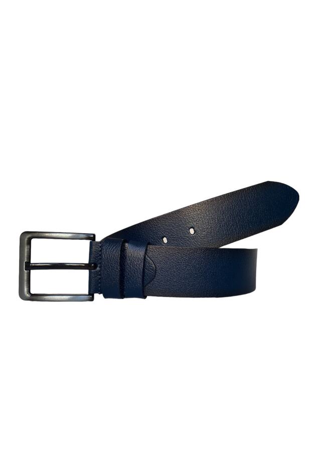 %100 Hakiki Tek Parça Kaliteli Deri 3'lü Set Siyah, Lacivert, Taba 4.5 Cm Kot, Spor Kemer=3lü-go - 5