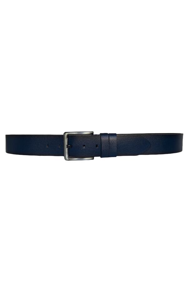 %100 Hakiki Tek Parça Kaliteli Deri 3'lü Set Siyah, Lacivert, Taba 4.5 Cm Kot, Spor Kemer=3lü-go - 6