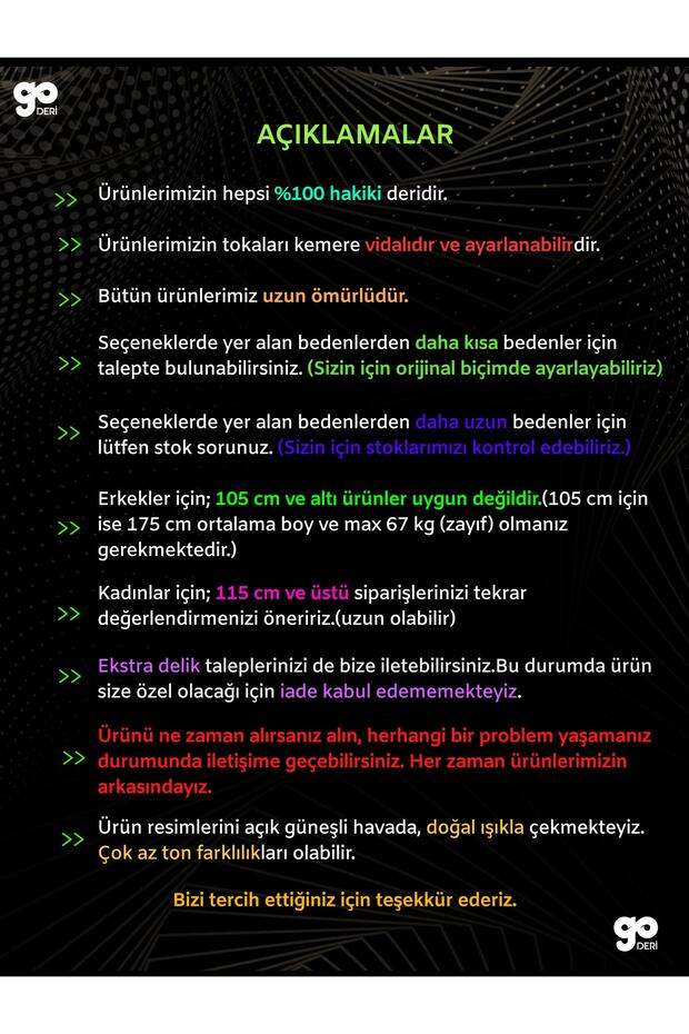 Hakiki Deri Süet Siyah Kemer 4 Cm=süet.deri.4cm - 5