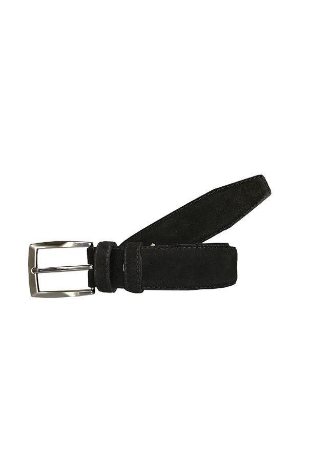 %100 Hakiki Kaliteli Süet Deri 3.5 Cm Siyah Klasik, Kumaş Pantolon Kemeri=dk-sü-kla - 3