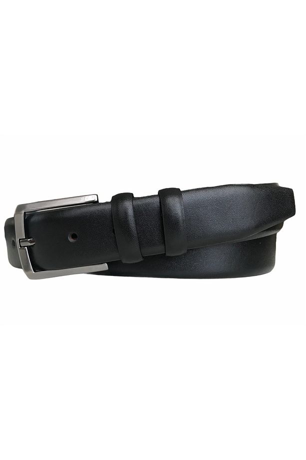Hakiki Kaliteli Deri Siyah Klasik Kumaş Pantolon Kemeri 3,5 Cm=go-dk-kla - 5