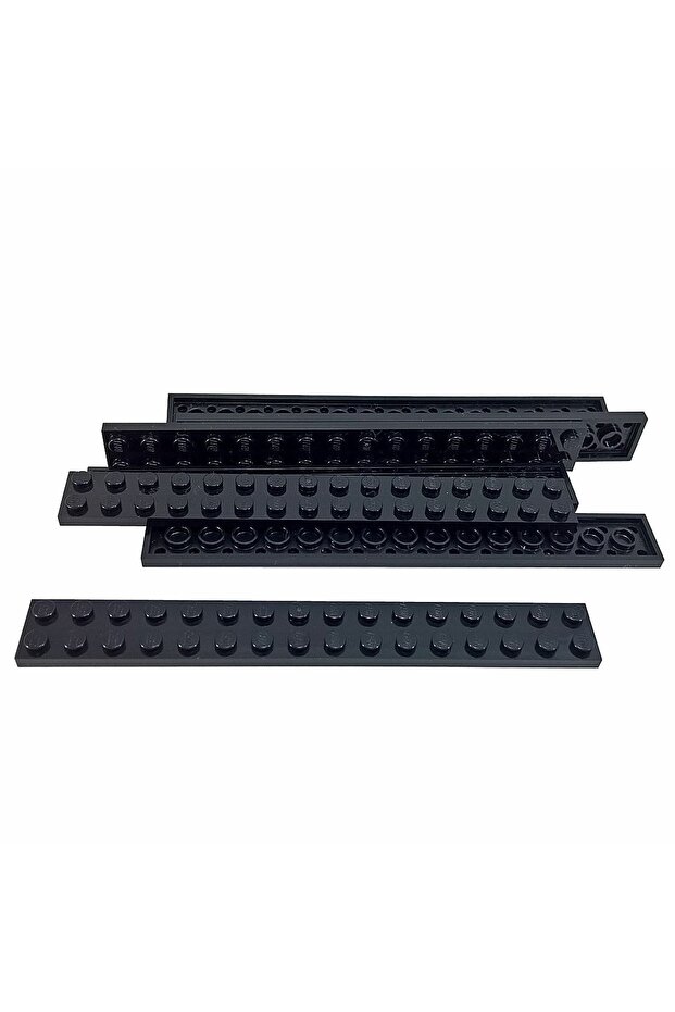 Original Moc Custom Accessory Creator Plate 2 X 16 Long Flat Brick Black 2 Pieces Will Be Sent