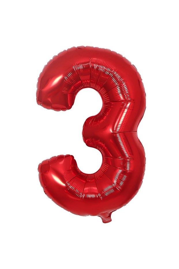 Best Foil Balloon Red Number 3 40 Inch 100 cm