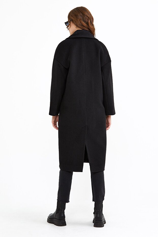 Kadın Oversize Siyah Kaban - 5