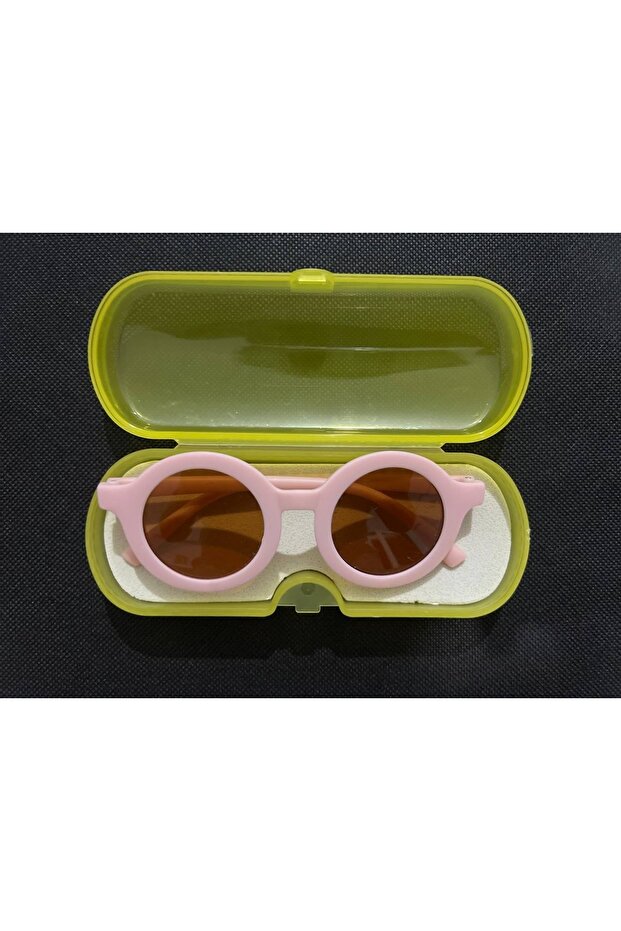 UV 400 Protected Children's Glasses and Glasses Box Rose Gold