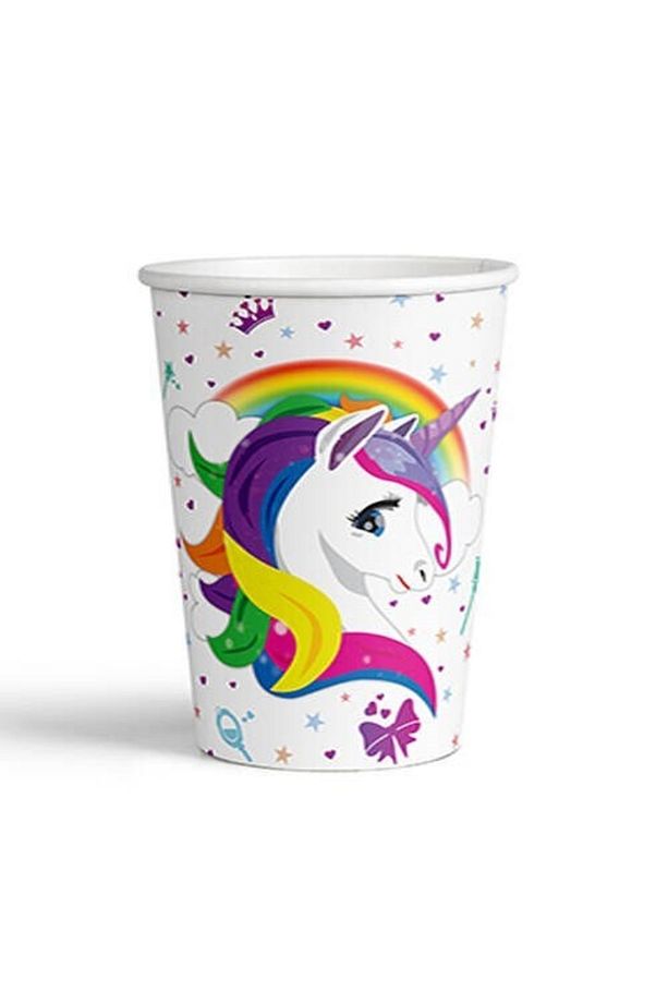 Unicorn Parti Malzemeleri 8 Kişilik Afişli Renkli+unicorn Doğum Günü Konsepti - 3