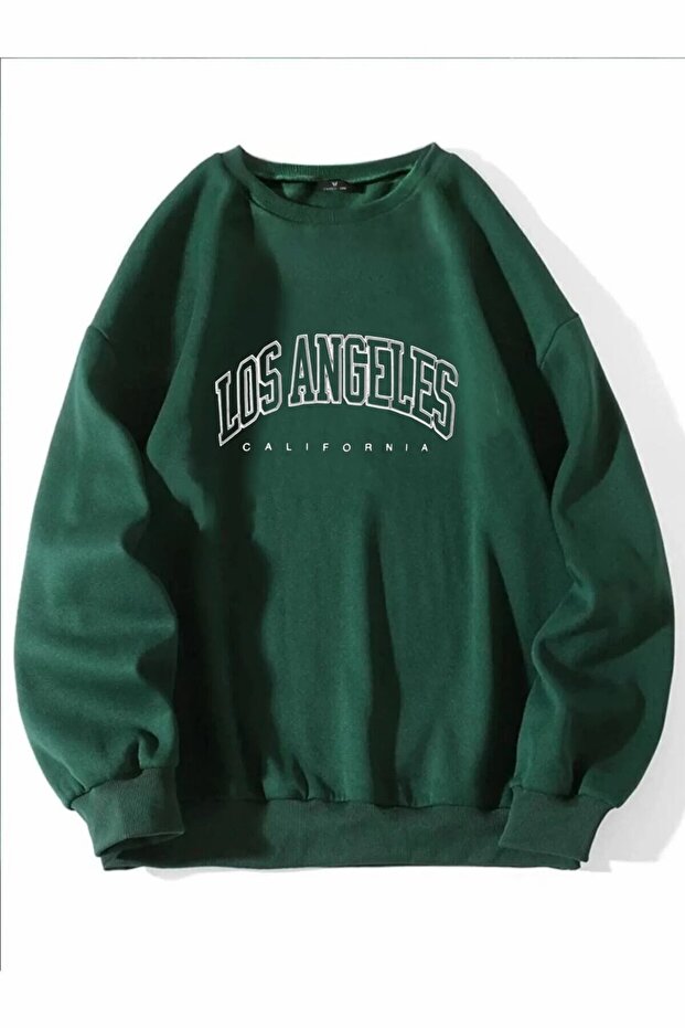 Printed Crew Neck Unisex Sweatshirt Oversize