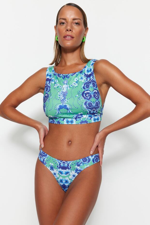 Etnik Desenli Normal Paça Bikini Altı TBESS22BA0306 - 3