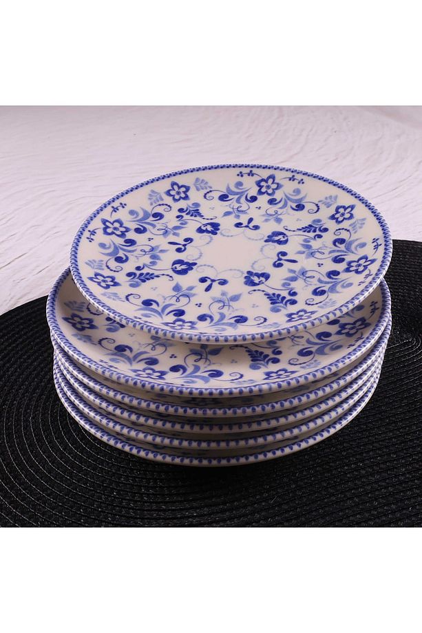 Klasik 6 Adet 19 Cm Pasta Tabağı - Db0775 - 4