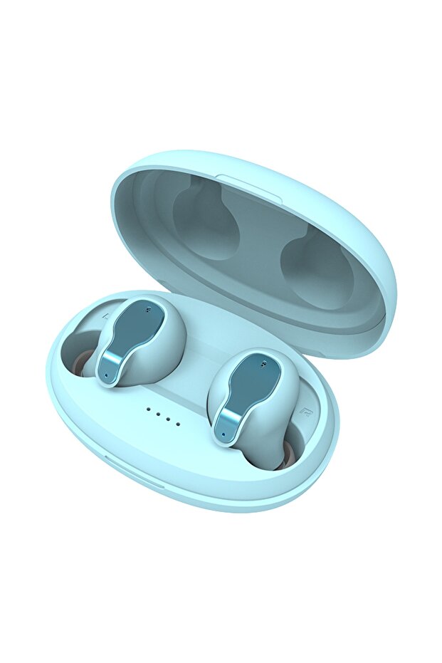 Ios Android Uyumlu  Bluetooth Kulaklık Mavi - 5