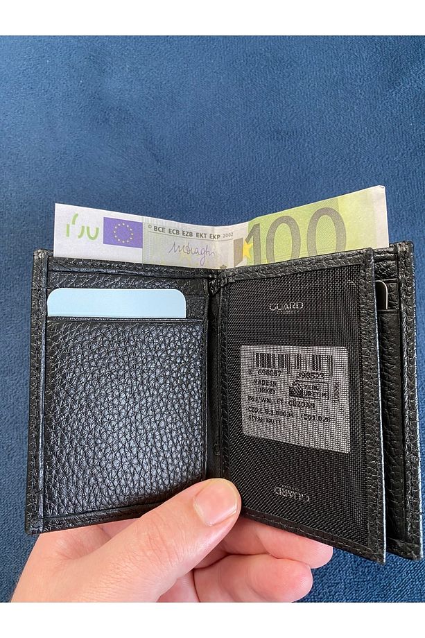 Minimal Siyah Deri Erkek Cüzdan - 6