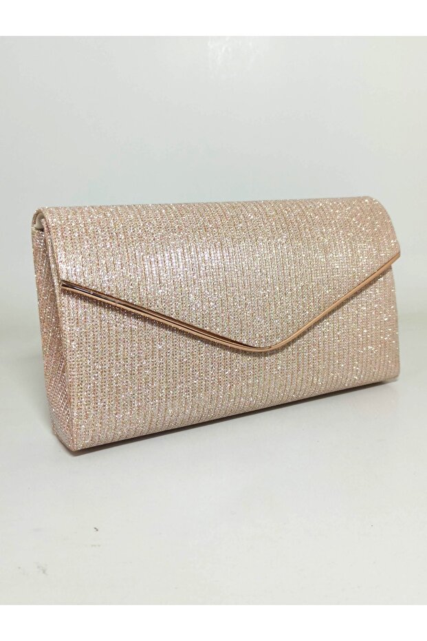Women's Powder Silvery Evening Dress Bag