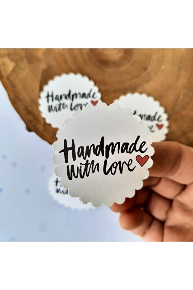 30 Pieces 5cm Adhesive Sticker Flower Cut Packaging Gift Label - handmade With Love Wholesale