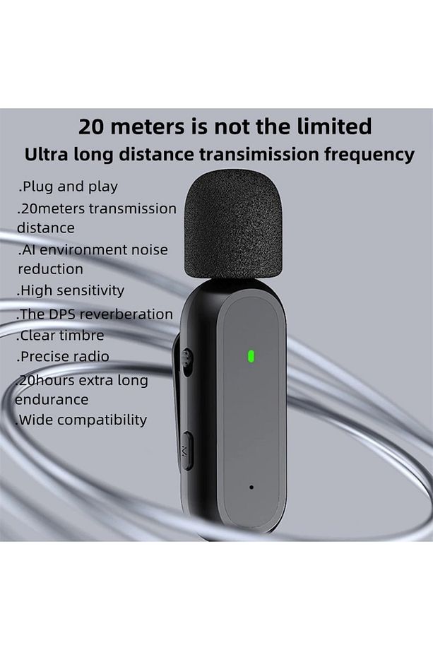 Kablosuz Mikrofon Şarj Kayıt Mini Mikrofon Iphone Canlı Yayın Telefon Yaka Mikrofon Ios Lightning - 5