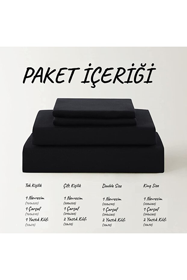 Siyah Nevresim Takımı Double Size - 3