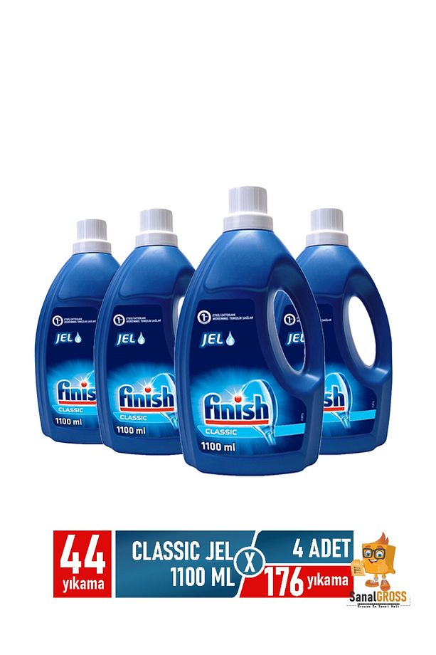 Klasik Jel 1100 Ml X 4 Adet Bulaşık Makinesi Deterjanı - 1