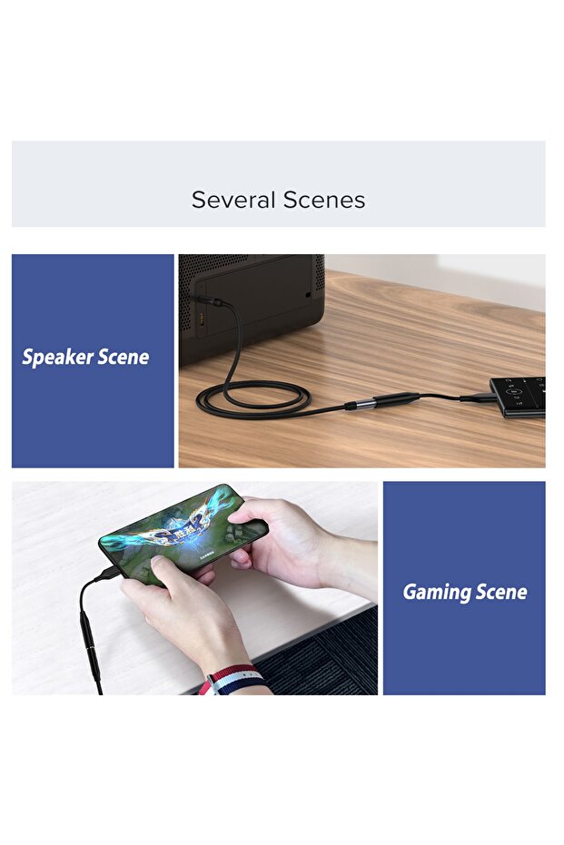 كابل محول سماعة الرأس المتوافق مع النوع C - 5