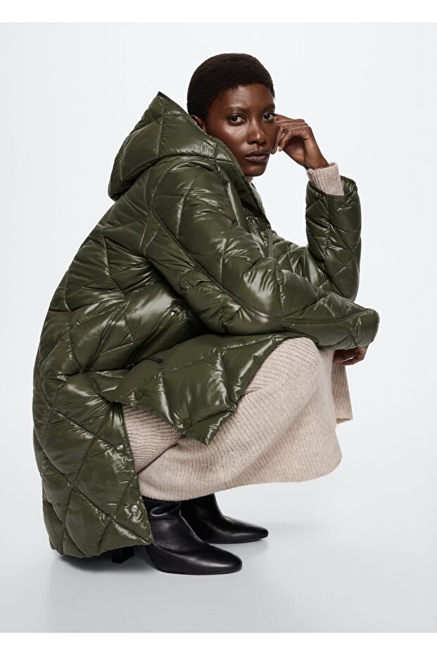 Kapüşonlu Kapitone Anorak - 6