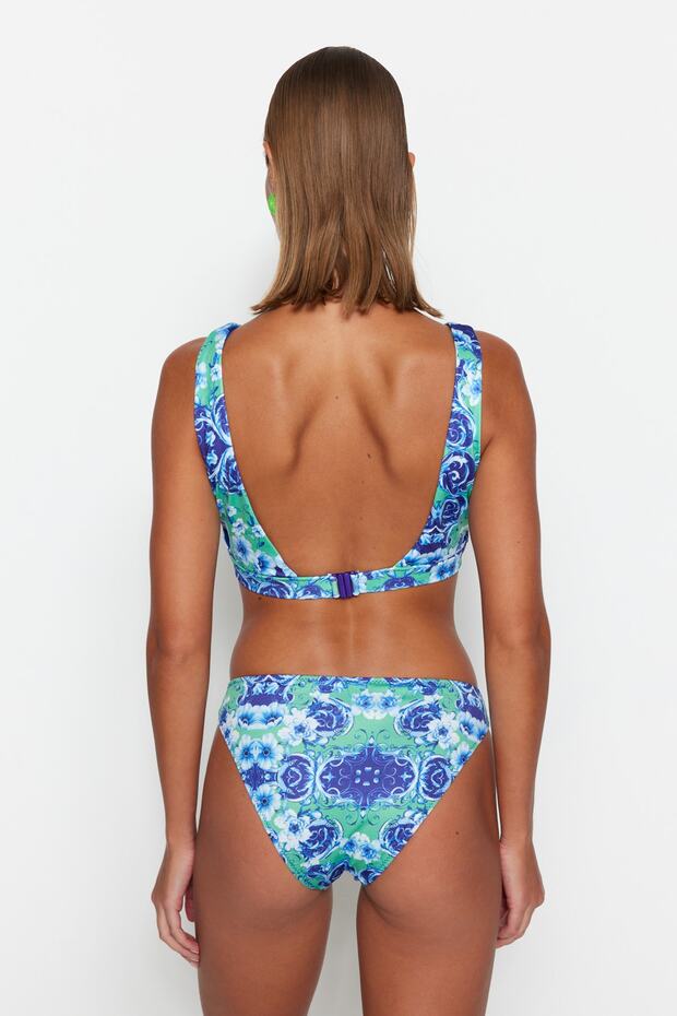 Etnik Desenli Normal Paça Bikini Altı TBESS22BA0306 - 5
