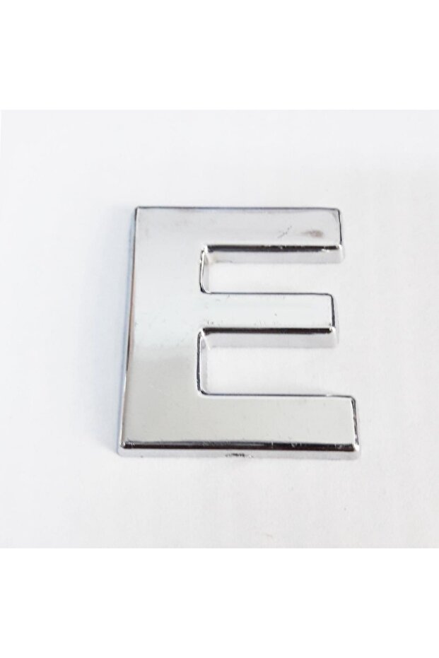 Letter E Villa Type Chrome Adhesive 9 Cm Letter