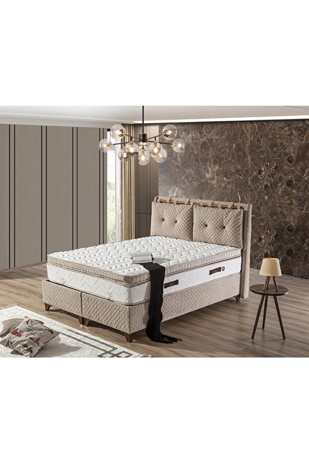 Tek/ Çift Kişilik Moon Baza + Başlık + Yatak - 1