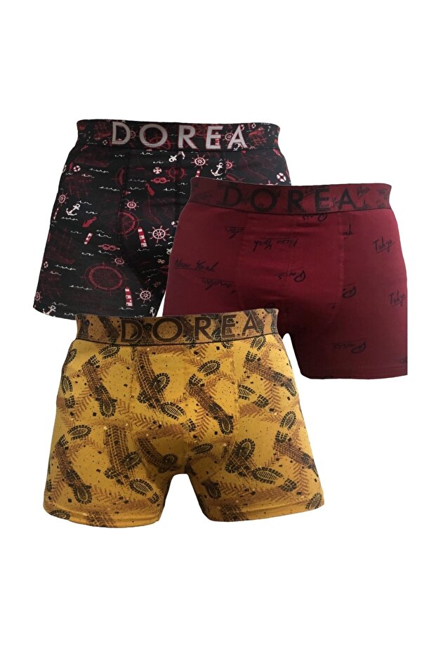 3 قطع بوكسر رجالي منقوش - 1