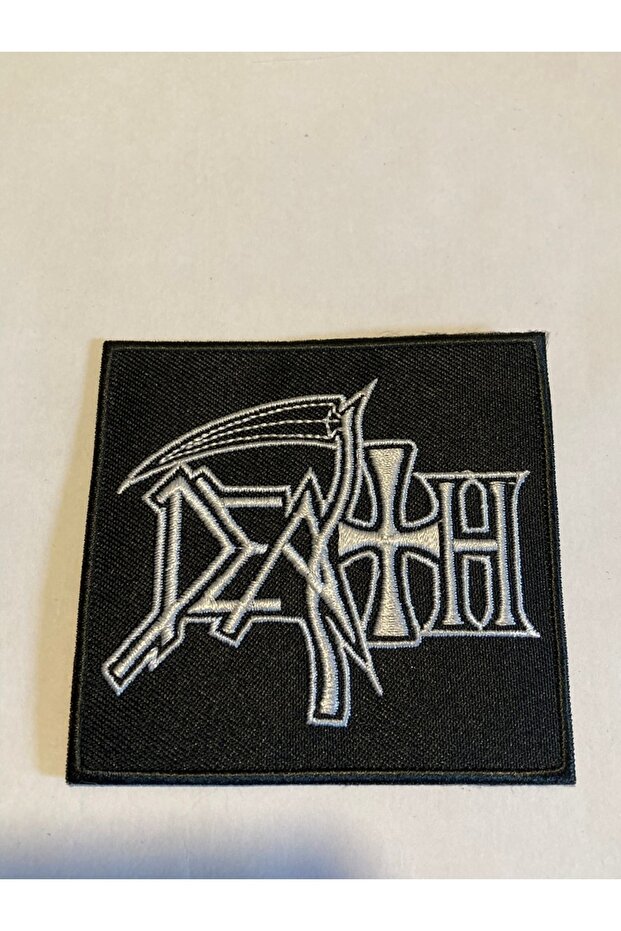 Death White Logo Patch-Peak, Joint, Jeans Patch - 1