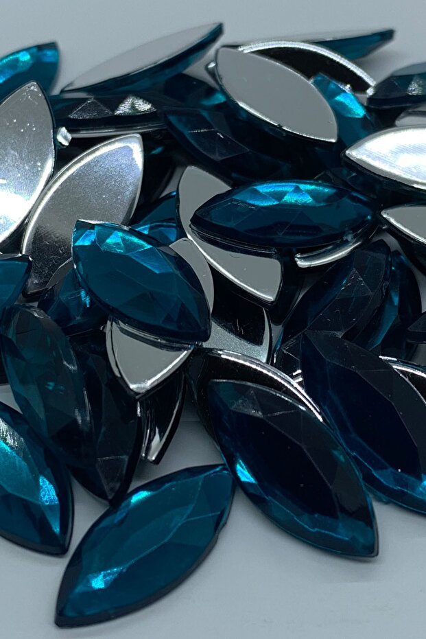 Decoration Stone Blue Crystal 9x20mm 1000 Pieces Acrylic Gems