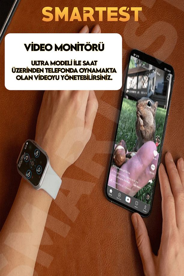 Watch  Kordon Kilitli Vidalı 2.05 Ekran Çift Kordon 45mm Ios Ve Android Uyumlu Akıllı Saat - 6