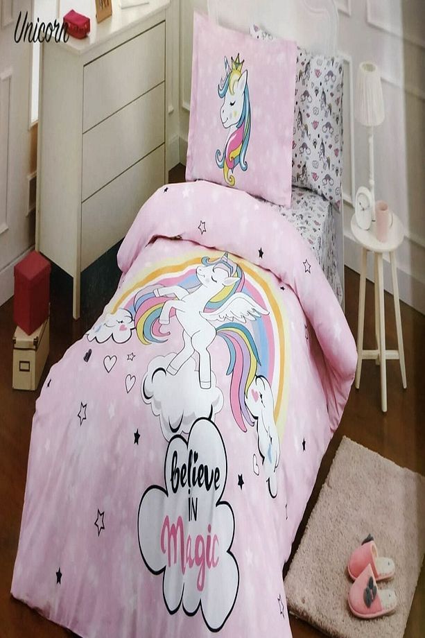 Tek Kişilik Ranforce Uyku Seti Unicorn Pembe - 1