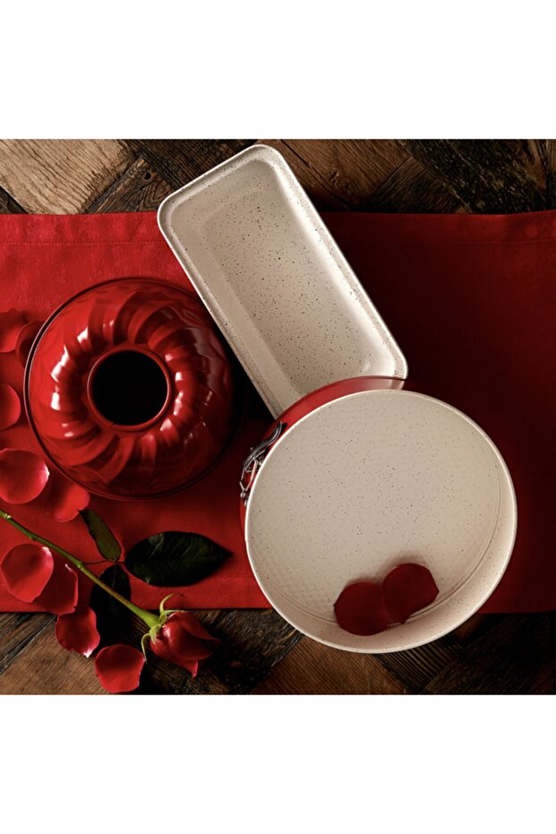 مجموعة كعكة حمراء ريترو - 1